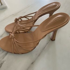 Schutz Leather Stiletto Sandal
